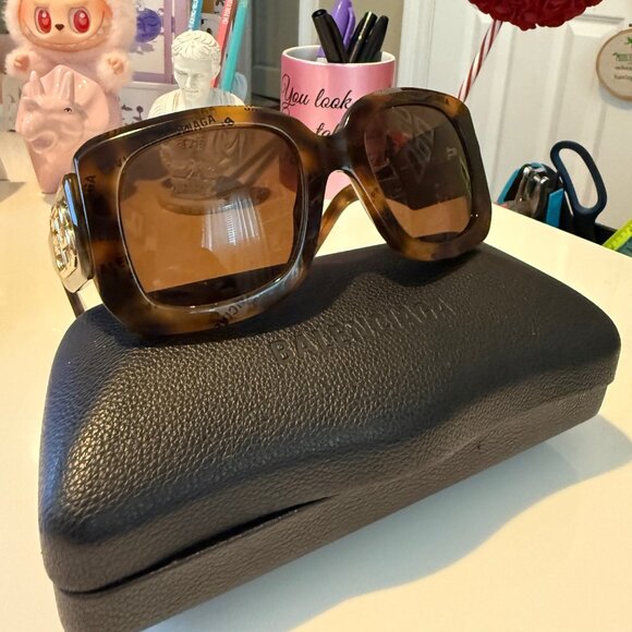 Balenciaga Women's Bb0069s Tortoise Shell 53Mm Sunglasses Women's - Picture 1 of 5